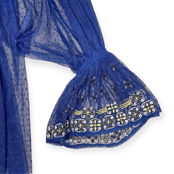 Free People Joyride Sheer Embroidered Top - Picture 8 of 9